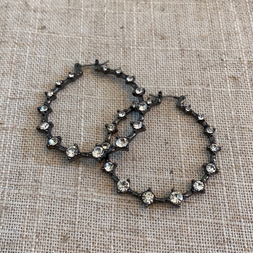 Black Hoop Earrings✨